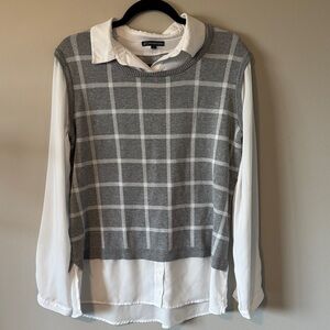 Adrianna Papell Sweater Vest Blouse